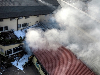 V Brně hořela výrobní hala na Kaštanové ulici